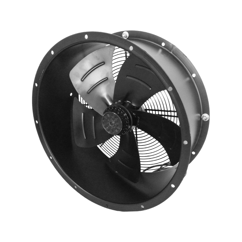Ventilador de flujo axial tubular de CA de alta resistencia de 450 mm con protección de malla Ventilador de ventilación montado en tubería de alto rendimiento para HVAC industrial