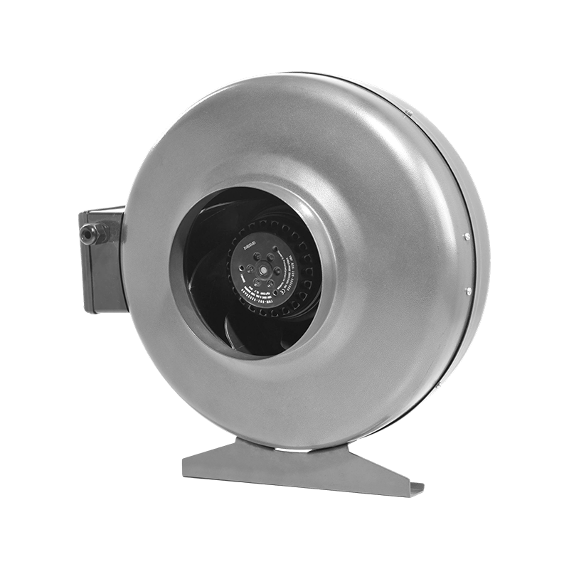 Ventilador de conducto centrífugo de CA de alta presión estática – impulsor curvado hacia atrás, clasificación IP44, compatible con conductos largos para cocinas comerciales, almacenes y escapes de fábrica