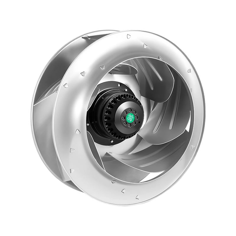 Ventilador centrífugo trasero de CA de bajo ruido para unidades de ventilación de precisión: flujo de aire de gran capacidad con emisión de sonido mínima